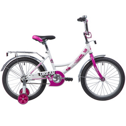Велосипед 18 детский Novatrack Urban (2020) количество скоростей 1 рама сталь 11,5 белый