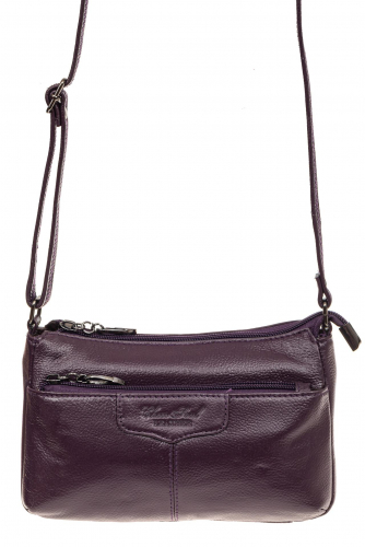 Женская сумка из натуральной кожи, цвет фиолетовый