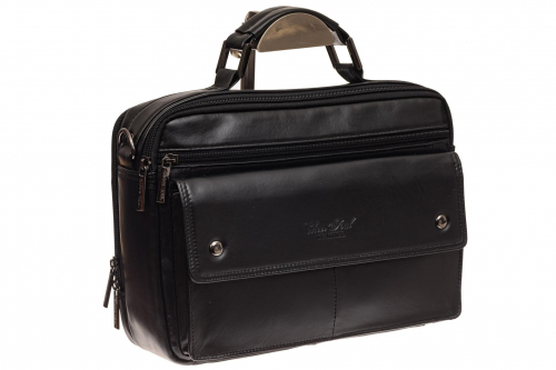 Мужская сумка в стиле портфеля, цвет черный