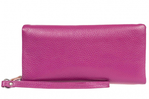 Стильный кошелек-клатч женский из натуральной кожи, цвет фиолетовый