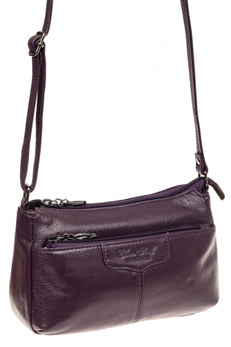Женская сумка из натуральной кожи, цвет фиолетовый