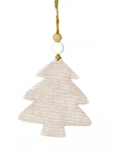 Новогоднее подвесное украшение Мягкая белая елочка из полиэстера / 9x2x8,5см арт.82629