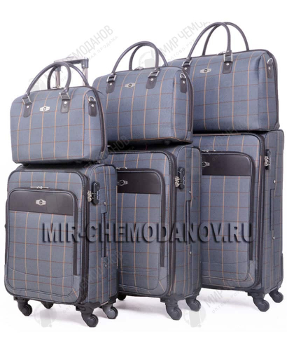 Комплект из 3-х чемоданов “Borgo-Antico” “Grey Check”
