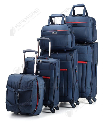 Комплект из 3 чемоданов, 2 бьюти-кейсов и сумка-тележка “PIGEON”
