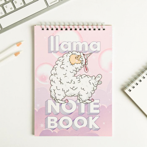 Блокнот Llama NoteBook, на гребне, А5, 40 листов
