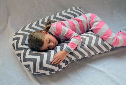 Подушка для сна детская 3-16л обнимашка хлопок (бязь) мягкий наполнитель + запасной чехол