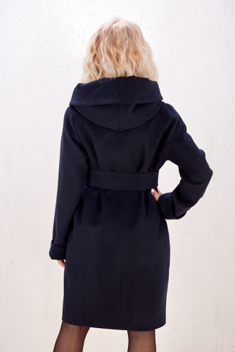 Пальто женское демисезонное 18910  (темно-синий)