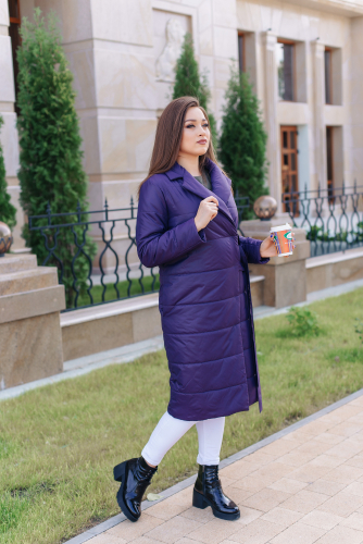 Пальто женское демисезонное 21550 (фиолет)