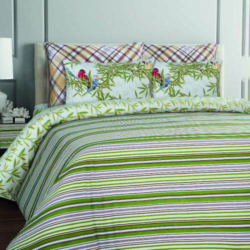Комплект постельного белья Stripe green