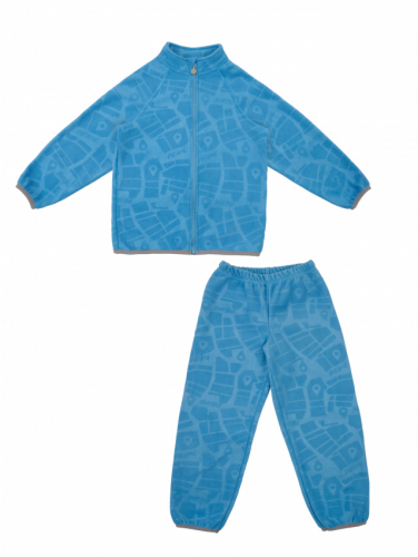 Комплект флисовый детский (куртка + брюки) blue