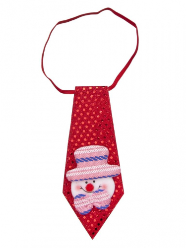 Новогоднее украшение Красный галстук на шею из нетканого материала (полиэфирные волокна) / 20x8,5x1см арт.78613