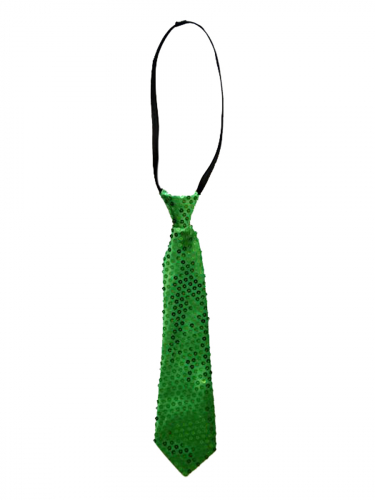 Маскарадный галстук ЗЕЛЕНЫЙ арт.34633/12  (35 см, полиэстер) арт.34633