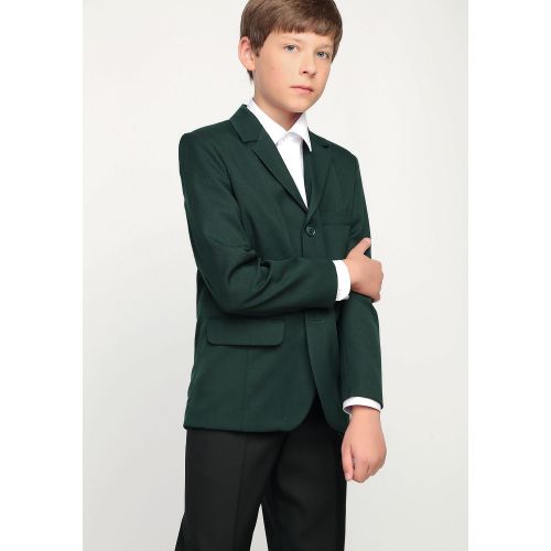 Зеленый детский школьный пиджак для мальчика оптом