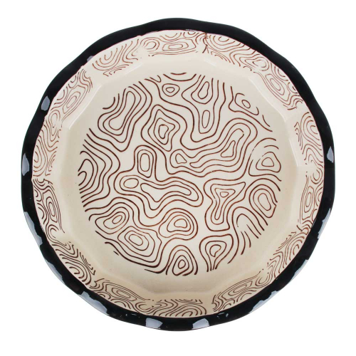 MILLIMI Форма для запекания и сервировки круглая, керамика, 22х4, 5см, шоколад
