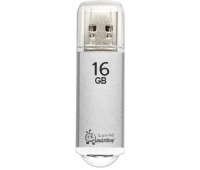 Флешка 16 GB, SMARTBUY V-Cut, , SB16GBVC-S, USB 2.0 Flash Drive, серебристая, 222379