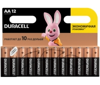 Батарейки DURACELL AA (LR6) 1,5V, КОМПЛЕКТ 12 штук (450432)