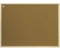 Доска пробковая 100x200 см, коричневая рамка из МДФ, OFFICE, 