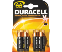 Батарейки DURACELL BASIC AA 1,5V LR6, КОМПЛЕКТ 4шт, алкалиновые 450402/87562/276584