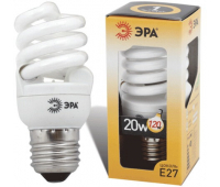 Лампа энергосберегающая 20(130) Вт E27 ЭРА F-SP-20-827, мягкий(жел)свет 450450