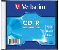 Диск CD-R Verbatim 700Mb 52x Slim case 510076