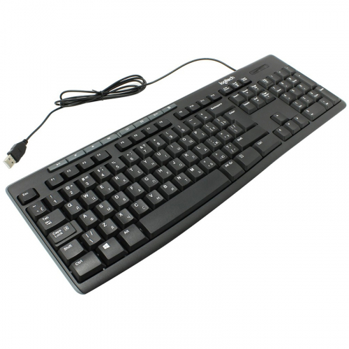 Клавиатура Logitech K200, USB, мультимедийная, черный 920-008814 269688/513138