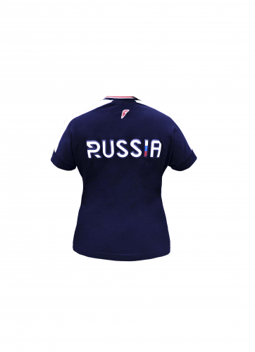 Футболка короткий рукав женская (синий/белый) w14240g-nw201