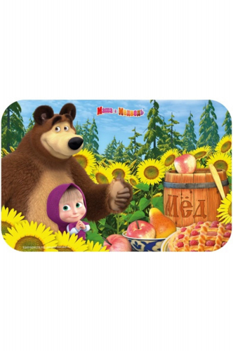 Настольная пластиковая детская салфетка - Маша и Медведь