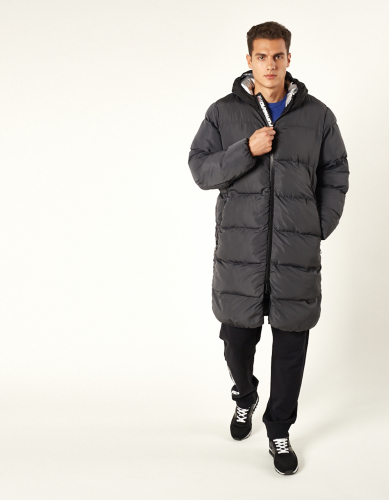 Пальто утепленное мужское (серый/черный) m08201fs-gb182