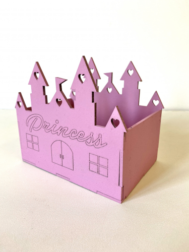 Ящик дерево замок принцессы 14,5*10*12см розовый