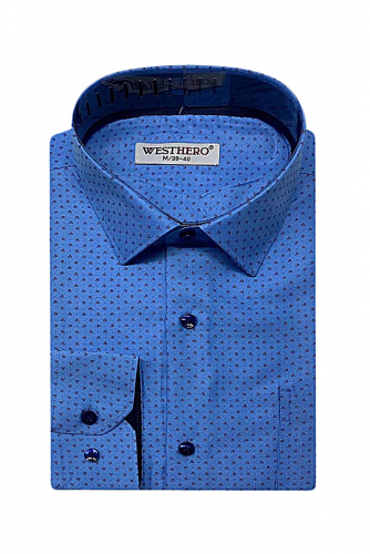 Рубашка мужская WESTHERO (дл. рукав, M-4XL) 