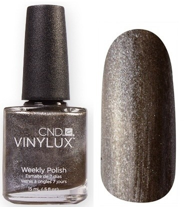 CND Vinylux лак №160 коричневый с микроблестками