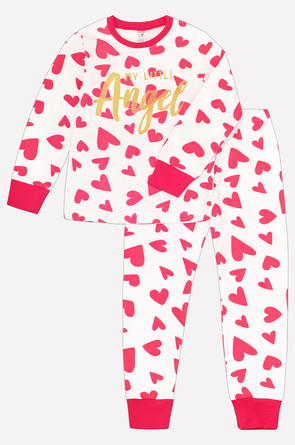 Пижама  К 1516 большие красные сердца на сахаре