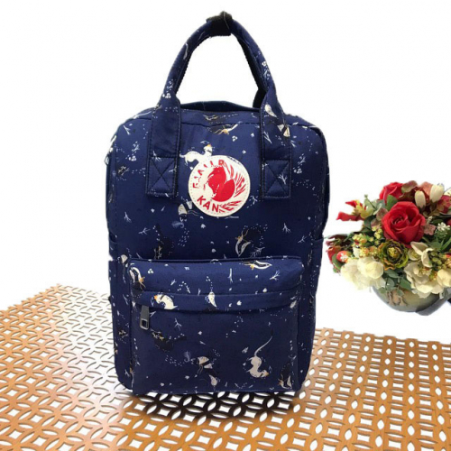 Стильный городской рюкзак Lovekan из износостойкой ткани цвета тёмный индиго с абстракцией.