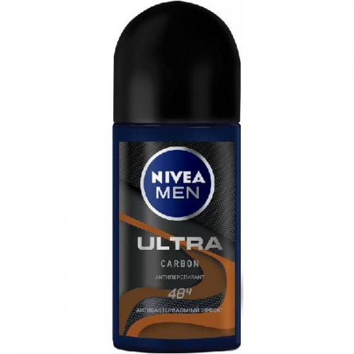 Nivea Men Ultra Carbon шариковый дезодорант мужской 50 мл (85366)