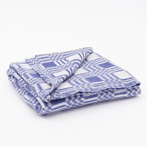 Одеяло байковое размер 100х140 см, цвет микс для мал., хл80%, ПАН 20%, 420гр/м