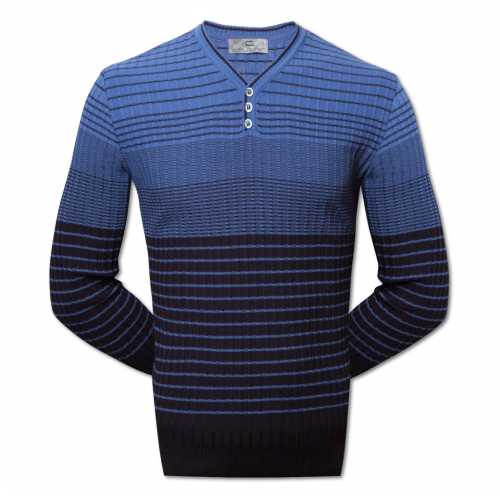 Полосатый пуловер 3XL-5XL (1519)