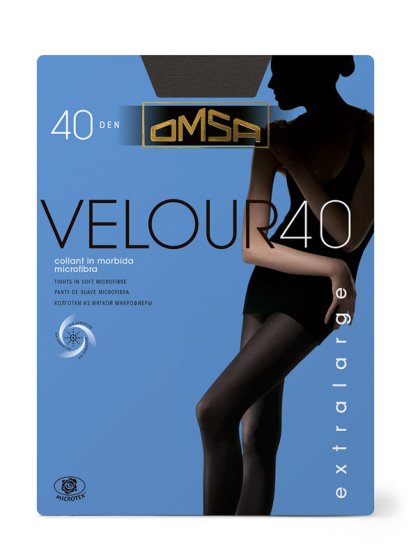 Колготки теплые, Omsa, Velour 40 XL microfibra оптом