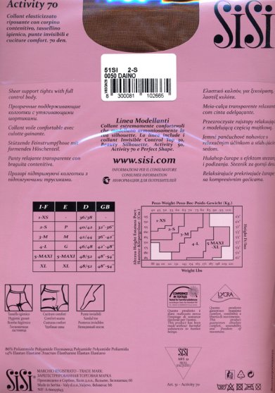 Колготки корректирующие, SiSi, Activity 70 оптом