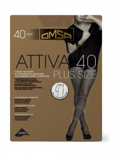 Колготки классические, Omsa, Attiva 40 XXL Plus size оптом