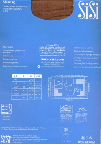 Колготки классические, SiSi, Miss 15 оптом
