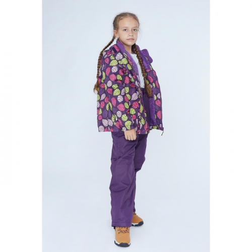 Комплект для девочки (куртка, полукомбинезон), рост 140 см, цвет фиолетовый S17344