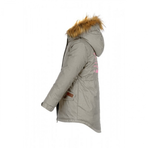 Зимняя куртка для девочки Люси св.серая Олдос