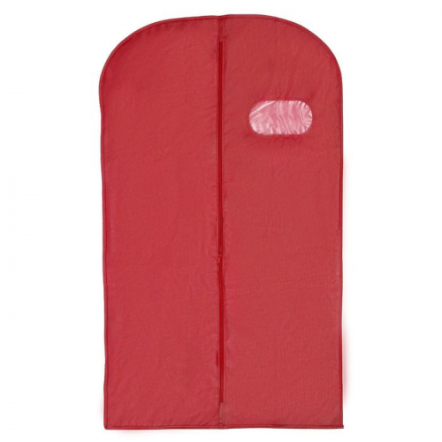 Чехол для одежды с окном 60×120 см, спанбонд, цвет бордо