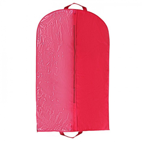 Чехол для одежды 100×60 см, полузакрытый, цвет бордовый