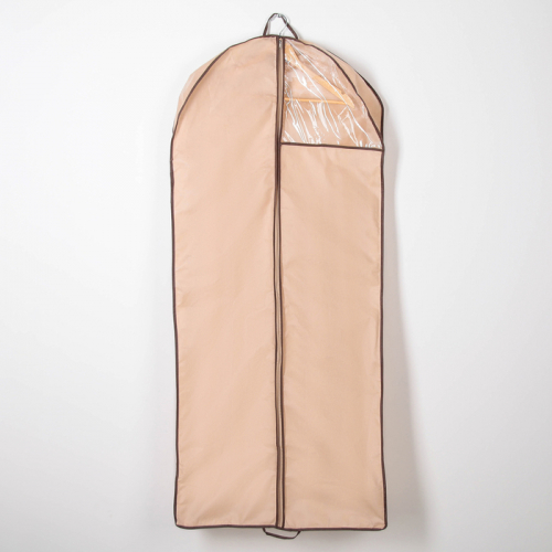 Чехол для пальто, дублёнок и шуб 60×12×140 см, цвет бежевый