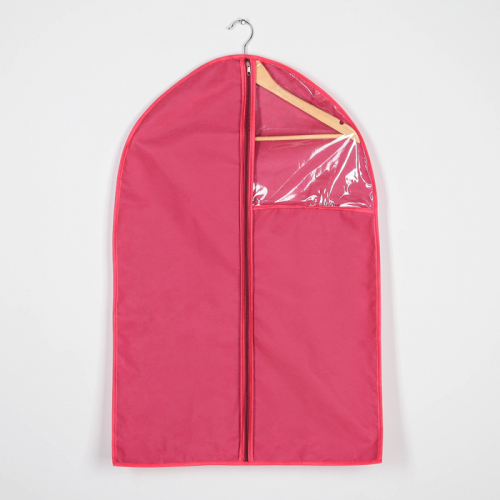 Чехол для детской одежды 80×50 см, цвет красный