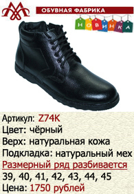Зимняя обувь оптом: Z74K.