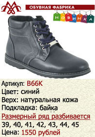 Зимняя обувь оптом (подкладка из байки): B66K.
