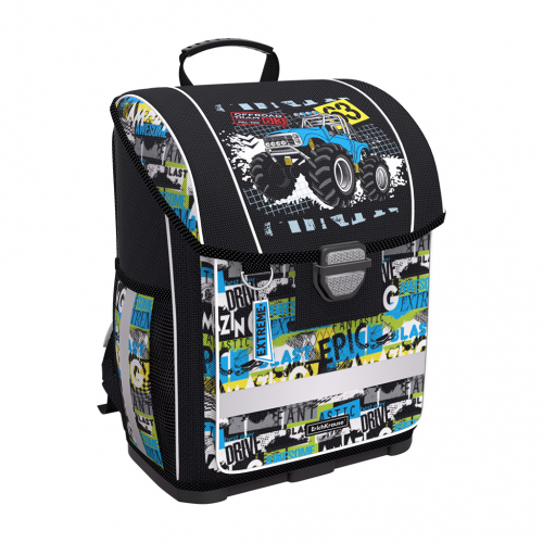 Ученический ранец с пластиковым дном ErichKrause® ErgoLine® 16L Track Car