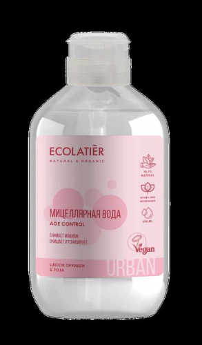 Вода мицеллярная д/снятия макияжа Цветок орхидеи&Роза 400мл Ecolatier URBAN
